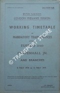 Working Timetable of Mandatory train services - Section CA - Euston and Coppenhall Jn. and branches - 8 May 1978 to 13 May 1979 by British Railways London Midland Region